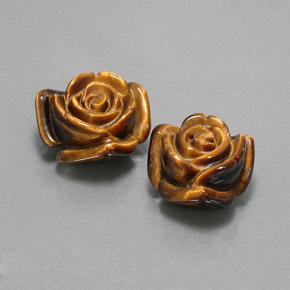 天然棕色Tiger's Eye，异形，15.2×14.2毫米，不透明