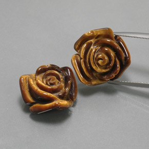 天然棕色Tiger's Eye，异形，16.1×15.6毫米，不透明