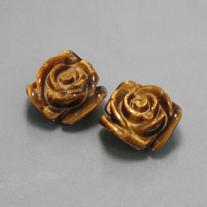 天然棕色Tiger's Eye，异形，16.1×15.6毫米，不透明
