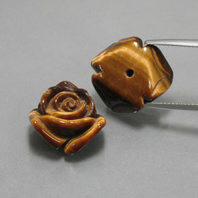 天然棕色Tiger's Eye，异形，16.1×15.6毫米，不透明