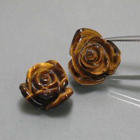 23.41天然棕色Tiger's Eye，异形，16.4×15.5毫米，不透明