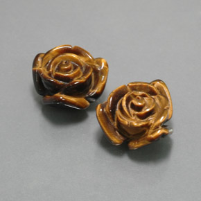 23.41天然棕色Tiger's Eye，异形，16.4×15.5毫米，不透明
