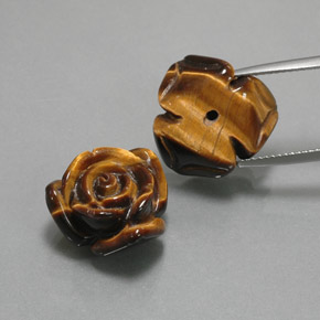 23.41天然棕色Tiger's Eye，异形，16.4×15.5毫米，不透明