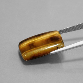 13.18克拉天然虎眼石，狭长方形，不透明