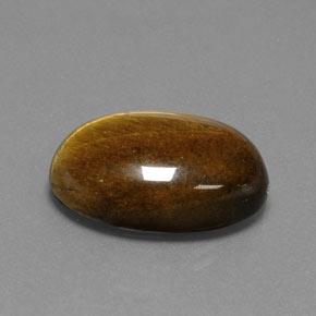 18.74克拉天然棕色Tiger's Eye，椭圆形切割，21.6×14.4毫米，不透明