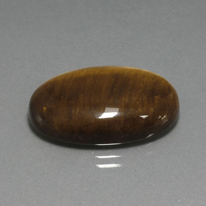 20.98克拉天然棕色Tiger's Eye，椭圆形切割，24.8×16.6毫米，不透明