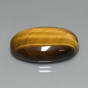 20.74克拉天然棕色Tiger's Eye，椭圆形切割，24.8×16.6毫米，不透明
