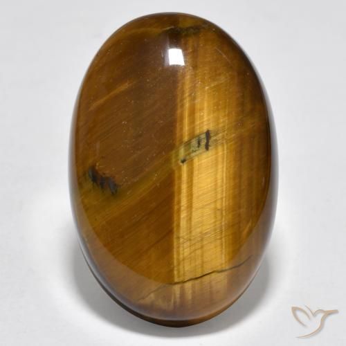20.73ct 天然 暖棕 虎眼石, 椭圆形, 不透明