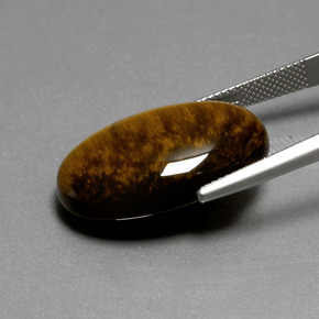 20.16克拉天然虎眼石，椭圆形切割，不透明