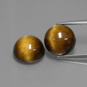 克拉天然虎眼石，圆形切割，不透明