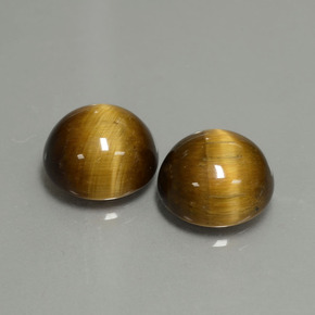 克拉天然虎眼石，圆形切割，不透明