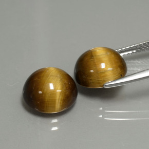 克拉天然虎眼石，圆形切割，不透明