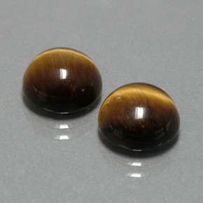 克拉天然虎眼石，圆形切割，不透明