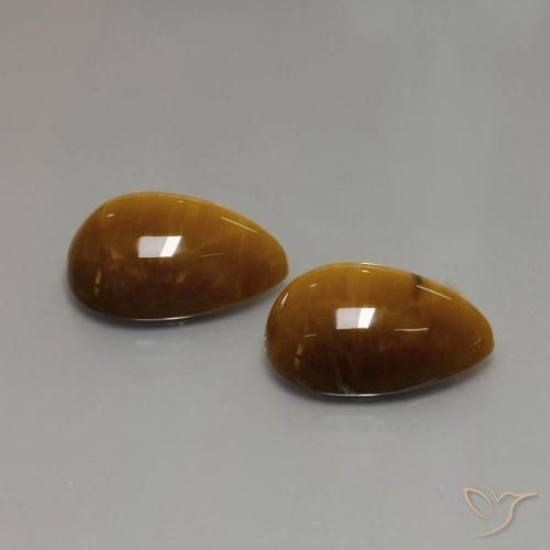 22.63克拉天然虎眼石，梨形，不透明
