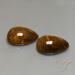 22.82克拉天然虎眼石，梨形，不透明