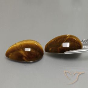 22.82克拉天然虎眼石，梨形，不透明