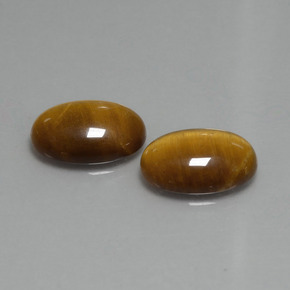 9.04天然棕色Tiger's Eye，椭圆形切割，14×10毫米，不透明