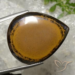 30.34克拉天然虎眼石，梨形，不透明