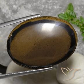 30.73克拉天然虎眼石，椭圆形，不透明