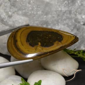 52.90克拉天然虎眼石，梨形，不透明