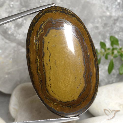 51.22ct 天然 暖棕 虎眼石, 椭圆形, 不透明