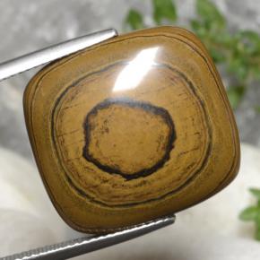 23.77克拉天然棕色Tiger's Eye，垫形剪裁，21.2×19.7毫米，不透明
