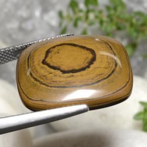 23.77克拉天然棕色Tiger's Eye，垫形剪裁，21.2×19.7毫米，不透明