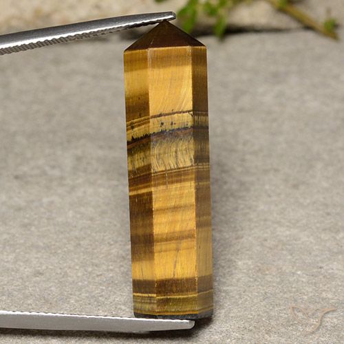 21.63ct 天然 黄棕色 虎眼石, 花式切割, 不透明