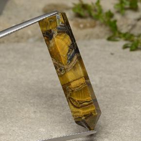 23.84克拉天然棕色Tiger's Eye，异形，36.1×8.7毫米，不透明