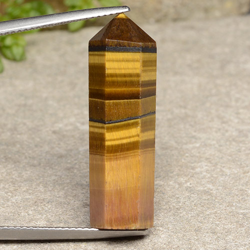 18.73克拉天然棕色Tiger's Eye，异形，28.8×9.2毫米，不透明