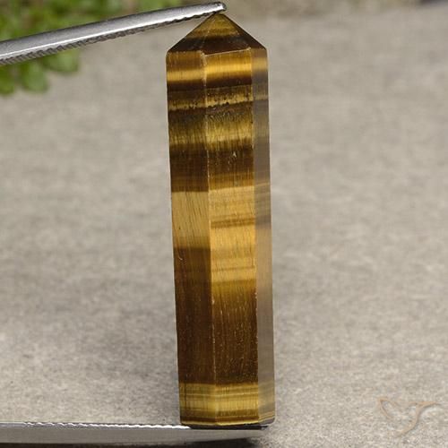 20.28ct 天然 黄棕色 虎眼石, 花式切割, 不透明