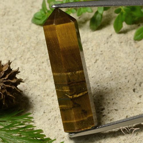 20.64ct 天然 姜饼布朗 虎眼石, 花式切割, 不透明