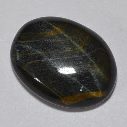 11.75克拉天然多色Tiger's Eye，椭圆形切割，18.2×13.9毫米，不透明