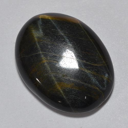 11.75克拉天然多色Tiger's Eye，椭圆形切割，18.2×13.9毫米，不透明