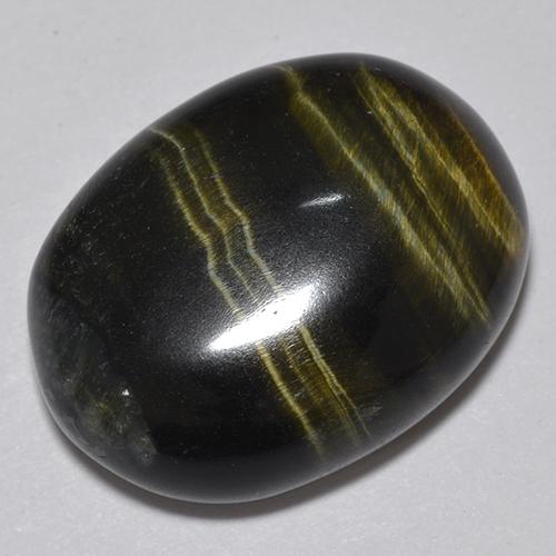 19.06克拉天然多色Tiger's Eye，椭圆形切割，19.4×14.6毫米，不透明