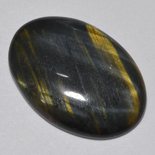 9.44克拉天然多色Tiger's Eye，椭圆形切割，20.6×14.4毫米，不透明