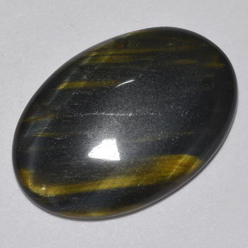 9.44克拉天然多色Tiger's Eye，椭圆形切割，20.6×14.4毫米，不透明