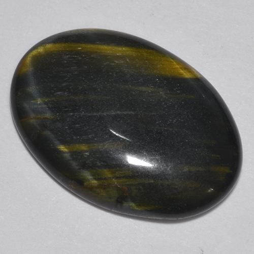 9.44克拉天然多色Tiger's Eye，椭圆形切割，20.6×14.4毫米，不透明