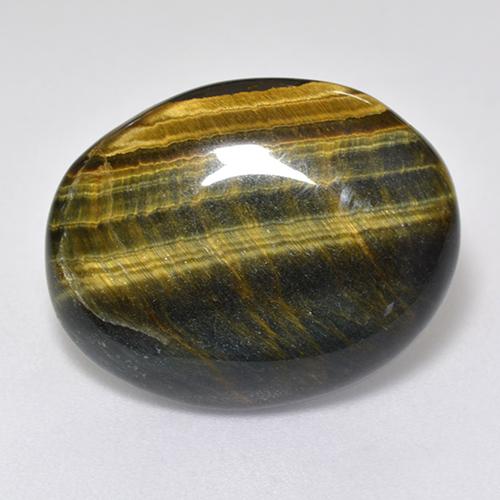 12.92克拉天然多色Tiger's Eye，椭圆形切割，19.8×15.7毫米，不透明