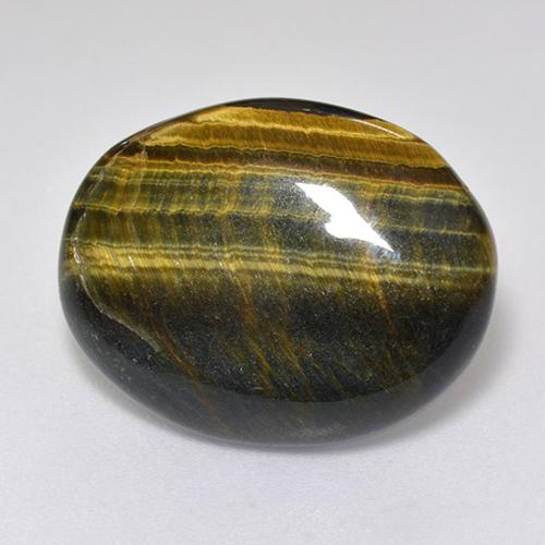 12.92克拉天然多色Tiger's Eye，椭圆形切割，19.8×15.7毫米，不透明