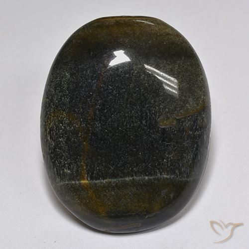 32.04ct 天然 金棕色 虎眼石, 椭圆形, 不透明
