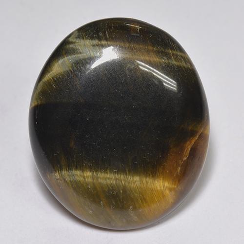 14.43克拉天然多色Tiger's Eye，椭圆形切割，20.6×17.6毫米，不透明