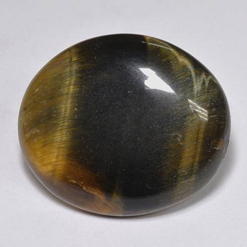 14.43克拉天然多色Tiger's Eye，椭圆形切割，20.6×17.6毫米，不透明