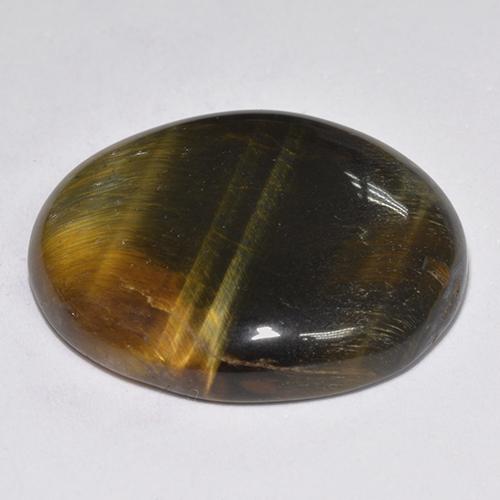 14.43克拉天然多色Tiger's Eye，椭圆形切割，20.6×17.6毫米，不透明