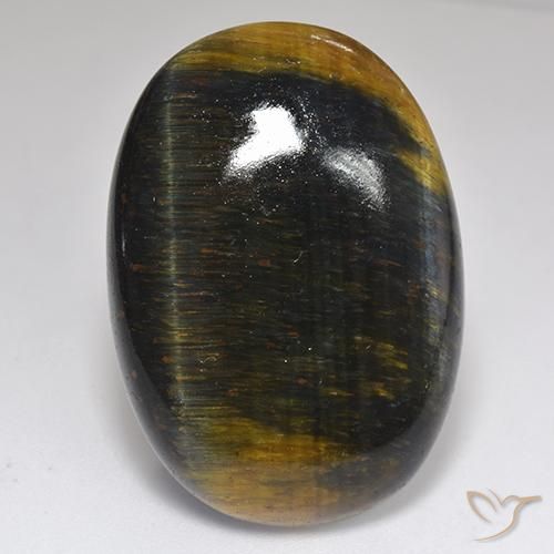 42.35ct 天然 金棕色 虎眼石, 椭圆形, 不透明