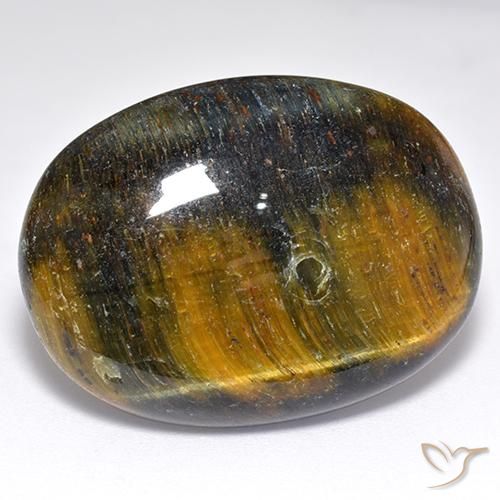 47.47ct 天然 金棕色 虎眼石, 椭圆形, 不透明