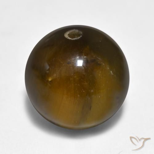 11.58ct 天然 中褐色 虎眼石, 球形, 不透明