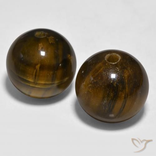 23.50克拉天然虎眼石，球形，不透明