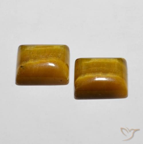 12.38克拉天然虎眼石，狭长方形，不透明
