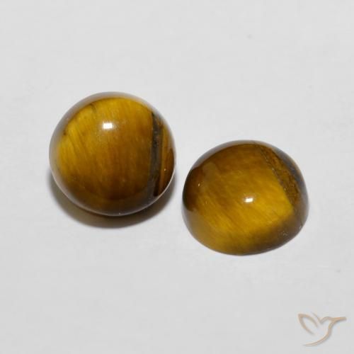 3.99克拉天然虎眼石，圆形的，不透明